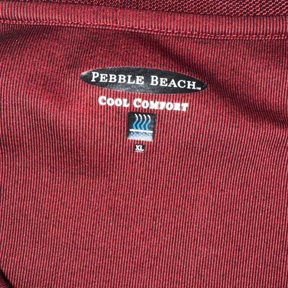 Pebble Beach Cool Comfort Long Sleeve Golf Polo Shirt XL Red Performance - Picture 13 of 15